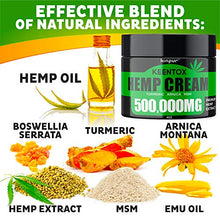 Load image into Gallery viewer, Hemp Cream - Fast Relief - Muscle, Joint, Foot & Back with Hemp, Arnica, Turmeric | Natural Hemp Oil Extract Gel - Maximum Strength - Made in USA - 4oz