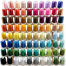 Load image into Gallery viewer, New brothread 80 Spools Polyester Embroidery Machine Thread Kit 1000M (1100Y) Each Spool - Colors Compatible with Janome and Robison-Anton Colors