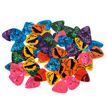 Load image into Gallery viewer, Assorted Celluloid Guitar Picks in Bulk: Thin, Medium and Heavy Gauge (50/60/75 pcs pack)