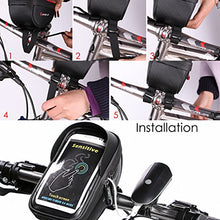 Load image into Gallery viewer, Wallfire Bike Phone Mount Bag, Bicycle Frame Bike Handlebar Bags with Waterproof Touch Screen Phone Case (Black)