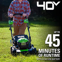 Load image into Gallery viewer, Greenworks 40V Brushless Self-Propelled Lawn Mower, 21-Inch Electric Lawn Mower, 5.0Ah Battery and Charger Included