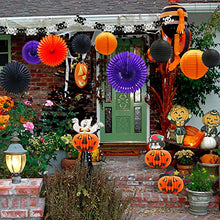 Load image into Gallery viewer, KAXIXI Halloween Party Supplies, Ghost Witch Black Cat Pumpkin Paper Lanterns, Ghost Garland, Paper Fans for Adult Kids Birthday Indoor Outdoor Yard Haunted House Decorations