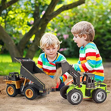 Load image into Gallery viewer, kolegend Remote Control Bulldozer Rc Toy Truck, 1/18 Scale RC Construction Vehicles Metal Front Loader 4WD Truck for Boys Girls Kids with Rechargeable Battery