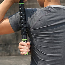 Load image into Gallery viewer, Idson Muscle Roller Stick for Athletes- Body Massage Sticks Tools-Muscle Roller Massager for Relief Muscle Soreness,Cramping and Tightness,Help Legs and Back Recovery,Black Green