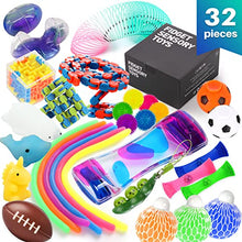 Load image into Gallery viewer, Fidget Sensory Toy Pack with Stress Balls for Kids, Teens and Adults, 32 Pack Figit Toys with Liquid Motion Timer for ADHD, Autism, Stress and Anxiety, Fun Fidgeting Game for Classroom and Office