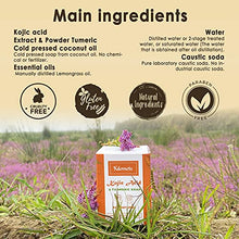 Load image into Gallery viewer, Kojic Acid Vitamin C & Turmeric Soap 3 Bars | Dark Spots Hyperpigmentation Helps Even Skin Tone – 100% Natural Vegan Ingredients