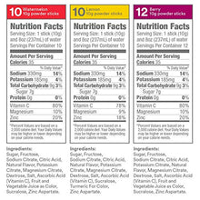 Load image into Gallery viewer, DripDrop ORS – Patented Electrolyte Powder for Dehydration Relief Fast - For Workout, Hangover, Illness, Sweating & Travel Recovery - Watermelon, Berry, Lemon Variety Pack - 32 Servings (11.29 oz)