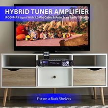 Load image into Gallery viewer, 4-Channel Home Audio Power Amplifier - w/ 70V Output - 1000 Watt Rack Mount Stereo Receiver w/ AM FM Tuner, Headphone, Microphone Input for Karaoke, Great for Commercial Entertainment Use - Pyle PT720A