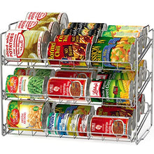 Load image into Gallery viewer, DecoBros Supreme Stackable Can Rack Organizer, Chrome Finish