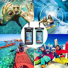 Load image into Gallery viewer, Universal Waterproof Case,Hiearcool Waterproof Phone Pouch Compatible for iPhone 13 12 11 Pro Max XS Max Samsung Galaxy s10 Google Up to 7.0", IPX8 Cellphone Dry Bag for Vacation-2 Pack