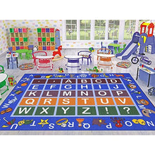 Load image into Gallery viewer, Ottomanson Jenny Collection Kids' Non-slip Educational Alphabet Design Area Rug , 8'2" X 9'10", Multicolor