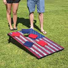 Load image into Gallery viewer, GoSports Classic Cornhole Set - Includes 8 Bean Bags, Travel Case and Game Rules (Choose Between Classic, American Flag, and Football Designs)