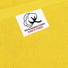 Load image into Gallery viewer, Luxury Turkish Cotton Washcloths for Easy Care, Extra Soft & Absorbent, Fingertip Towels, 4 Pack Washcloth Set by United Home Textile, Lemon Yellow