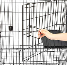 Load image into Gallery viewer, AmazonBasics Large 3-Tier Cat Cage Playpen Box Crate Kennel - 36 x 22 x 51 Inches, Black