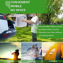 Load image into Gallery viewer, MaMahome Portable Toilet Camping Toilet, Upgraded Travel Toilet, with Detachable Inner Bucket and Detachable Toilet Paper Holder, Detachable Toilet Paper Holder (Gray), Large, (D-1PC-Grey)