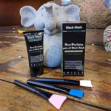 Load image into Gallery viewer, SHILLS Charcoal Mask for Men, Purifying Peel Off Mask, Black Mask Peel Off, Black Mask Deep Clean Pore, Blackhead Remover, 1 Bottle (1.69 fl. oz) and a Brush Set