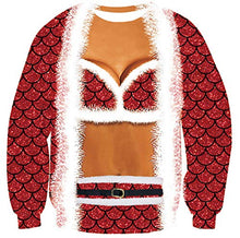 Load image into Gallery viewer, Goodstoworld Tacky Ugly Christmas Sweater Hip Hop Sweatshirts Juniors Girls Boys Jumper 3D Sex Bra Printing Shirts Xmas Holiday Tacky Hoodie for Women Men Size Red XXL