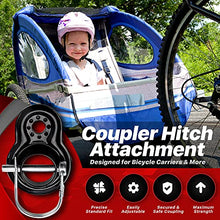 Load image into Gallery viewer, 2-Pack Baby Bike Trailer Hitch – Everyday Bike Trailer Coupler Compatible w/ Schwinn & Instep Bike Trailer Coupler Attachment – Quick Release Bicycle Trailer Parts for Kids, Pet & Cargo by Evo Dyne