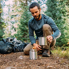Load image into Gallery viewer, Solo Stove & Pot 900 Combo: Ultralight Wood Burning Backpacking Cook System. Lightweight Kitchen Kit for Backpacking, Camping, Survival. Burns Twigs, No Batteries or Liquid Fuel Gas Canister Required
