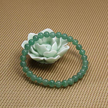 Load image into Gallery viewer, Natural Green Aventurine Gemstone 6mm Round Beads Stretch Bracelet 7" Unisex