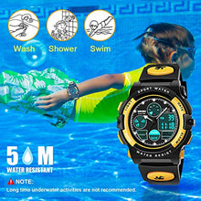 Load image into Gallery viewer, SYOKZEY Cool Toys for 6-15 Year Old Boys, Watches for Kids 8-12 Waterproof Sports Digital Watches Gifts for Teen Boys Birthday Christmas Gifts for 6-11 Year Old Girls Stocking Fillers for Kids Yellow