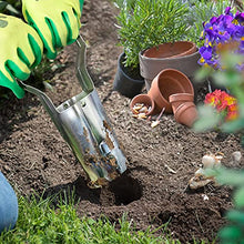 Load image into Gallery viewer, Colwelt Bulb Planter Set 4Pcs, Includes 2 Bulb Planters with Depth Markers and Automatic Soil Release, 1 Kneeling Pad, 1 Garden Gloves, Great Bulb Transplanter for Planting Tulips, Daffodils, Dahlias