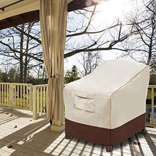 Load image into Gallery viewer, Vailge Patio Chair Covers, Lounge Deep Seat Cover, Heavy Duty and Waterproof Outdoor Lawn Patio Furniture Covers (2 Pack - Large, Beige & Brown)