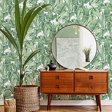 Load image into Gallery viewer, Tempaper Jungle Green Tropical Removable Peel and Stick Wallpaper, 20.5 in X 16.5 ft, Made in the USA