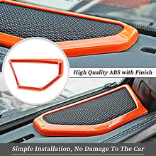 Load image into Gallery viewer, A pillar Speaker Decoration Cover Trim Car Interior Accessories for 2018 2019 2020 2021 Jeep Wrangler JL JLU Gladiator JT (Orange)