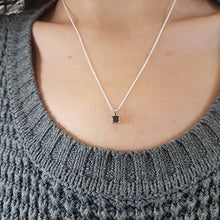 Load image into Gallery viewer, Dazzlingrock Collection 0.75 Carat (ctw) 14K Princess Cut Black Diamond Ladies Solitaire Pendant 3/4 CT, White Gold