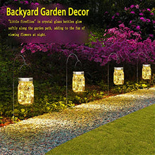 Load image into Gallery viewer, Cooo 8 Pack Outdoor Solar Lantern 30LED Mason Jar Lights Solar Powered,Waterproof Hanging Outdoor Patio Porch Garden Yard Backyard Balcony Lawn Pool Decor (Hangers & Handmade Jars included)-Warm White