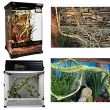 Load image into Gallery viewer, kathson Reptile Vines Plants Flexible Bendable Jungle Climbing Vine Terrarium Plastic Plant Leaves Pet Tank Habitat Decor for Bearded Dragons Lizards Geckos Snakes Hermit Crab Frogs and More Reptiles