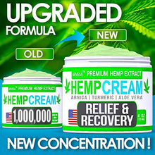 Load image into Gallery viewer, Instant Hemp Cream - Made in USA - Relieves Muscle, Foot, Shoulder, Joints and Back - Natural Hemp Oil Extract Gel with MSM - Glucosаminе - Arnica - Turmeric - 4oz