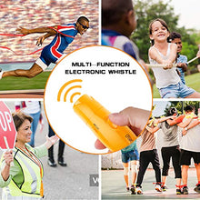 Load image into Gallery viewer, Feeke Electronic Whistle with Lanyard Adjustable, 3 Tone High Volume Spalding Electric Whistle for Referee Coaches PE Teacher, Outdoor Camping Hiking Boating Emergency Whistles (2Packs,Orange & Black)