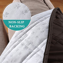 Load image into Gallery viewer, Turquoize Waterproof Furniture Protectors for Recliners Covers Non-Slip Furniture Cover for Chair Cover, Brown Quilted Sofa Cover Stay in Place Stapless Small Recliner Protector (Recliner: Brown)