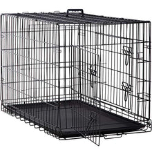 Load image into Gallery viewer, BestPet 48 inch Large Dog Crate Dog Cage Dog Kennel Metal Wire Double-Door Folding Pet Animal Pet Cage with Plastic Tray and Handle