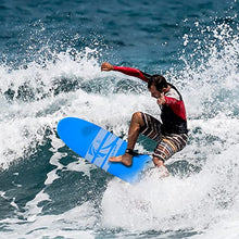 Load image into Gallery viewer, Raystreak Aggro 8ft Foam Surfboard High Performance Soft Top Longboard Fins and Leash Included(Blue)
