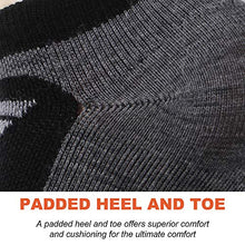 Load image into Gallery viewer, 90% Merino Wool Socks Men and Women, RTZAT No Show Low Cut 3 Pairs Cushioned Athletic Moisture Wicking Running Ankle Sock,Black&Dark Gray, Medium