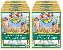 Load image into Gallery viewer, Earth's Best Organic Infant Cereal, Whole Grain Oatmeal Cereal, 8 Oz Box (Pack of 12)