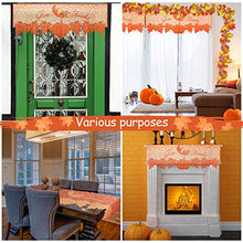 Load image into Gallery viewer, Fall Decoration Thanksgiving Decor Fireplace Scarf Maple Leaves Mantle Scarf Holiday Fireplace Decorations with Maple Leaves String Lights 20 LED Fall String Lights for Home Indoor Decoration