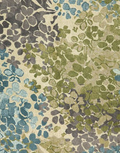 Load image into Gallery viewer, Mohawk Home Aurora Radiance Aqua Abstract Floral Area Rug, 5'x8', Blue/Green