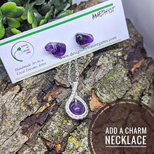 Load image into Gallery viewer, Dark Amethyst Earrings - Sterling Silver Backing - 5-10mm Raw Crystal Studs - Hypoallergenic and Nickel-Free Earrings