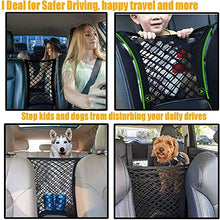 Load image into Gallery viewer, DYKESON Dog Car Net Barrier Pet Barrier with Auto Safety Mesh Organizer Baby Stretchable Storage Bag Universal for Cars, SUVs -Easy Install, Car Divider for Driving Safely with Children & Pets