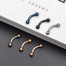 Load image into Gallery viewer, Tornito 6Pcs Tiny Short Bar Stainless Steel Belly Button Rings Navel Rings Barbell Dangle Body Piercing Jewelry 6mm Bar for Women Girls 14G