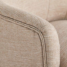 Load image into Gallery viewer, Serta Leighton Home Office Memory Foam, Height-Adjustable Desk Accent Chair with Chrome-Finished Stainless-Steel Base, Twill Fabric, Stoneware Beige