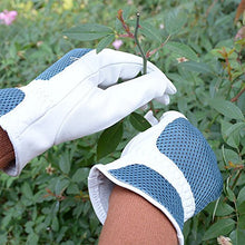 Load image into Gallery viewer, Leather Gardening Gloves Women, 3D Mesh Breathable Garden Working Glove