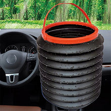 Load image into Gallery viewer, Mexidi Telescopic Bucket, Multifunctional Waterproof Foldable Retractable Car Bucket Fishing Box Car Trash Barrel Can Bin Storage, Collapsible Pail Vehicle Cylinder Barrel 4L (Black)