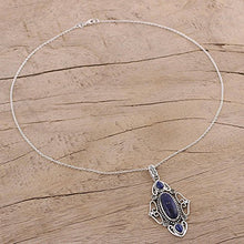 Load image into Gallery viewer, NOVICA Multi-Gem Lapis Lazuli .925 Sterling Silver Pendant Necklace, 18.0", Princess of Rajasthan'