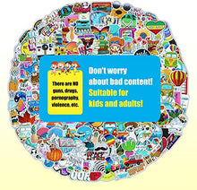 Load image into Gallery viewer, 500 PCS Cool Laptop Stickers Vinyl Graffiti Decals, Variety Pack Waterproof Stickers for iPad, Water Bottle, Travel Case, Skateboard, Guitar, Car Bumper, Bike Helmet