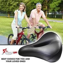 Load image into Gallery viewer, Giddy Up! Bike Seat - Most Comfortable Memory Foam Waterproof Bike Saddle, Universal Fit, Shock Absorbing Including Mounting Wrench - Allen Key - Reflective Band and Waterproof Protection Cover